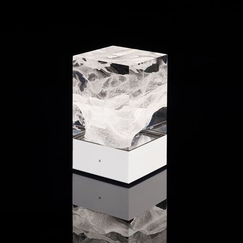 Lampada da tavolo - D-CÜB NUAGE - DACRYL® - in vetro acrilico / design originale / senza fili