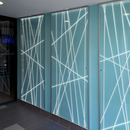 Pannello decorativo di rivestimento - LIGNES BLANCHES - E011 - DACRYL® - per arredamento / da parete / per interni