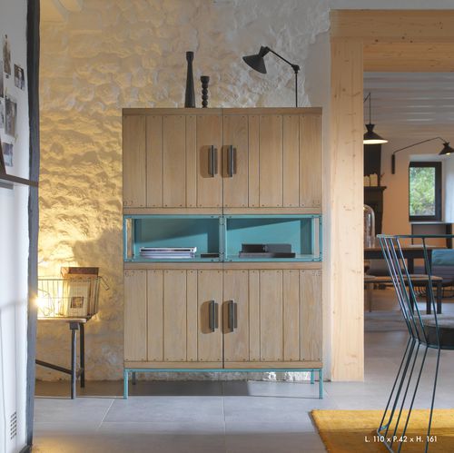 Credenza alta - BRISTOL - Artcopi - classica / in legno / in metallo