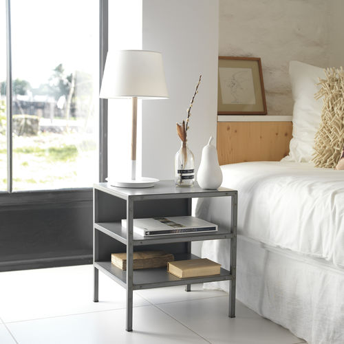 Comodino classico - BRISTOL - Artcopi - in metallo / rettangolare / con contenitore