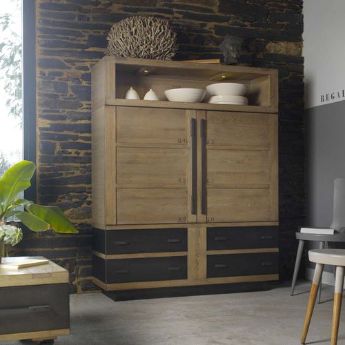 Credenza alta - FACTORY - Artcopi - contemporanea / in legno / con ripiano