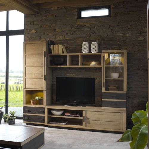 Parete attrezzata TV contemporaneo - FACTORY - Artcopi - in legno / in vetro / modulare