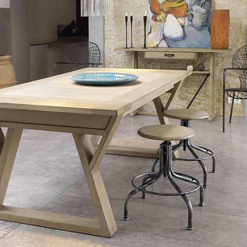 Sgabello contemporaneo - MANUFACTURE SÉJOUR - Artcopi - con supporto in metallo / con poggiapiedi
