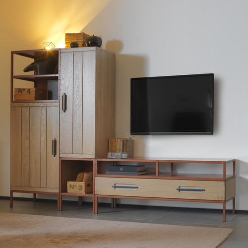 Parete attrezzata TV classico - BRISTOL - Artcopi - in legno / in metallo / modulare