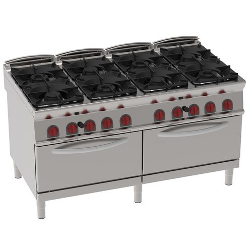 Blocco cottura a gas - 34730313 - Mas Baga - professionale / 8 fuochi / 2 forni