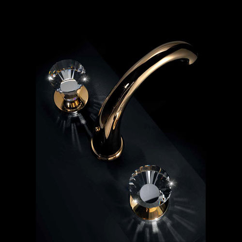 Miscelatore doppio comando per lavabo - 72 005M - Griferías Maier - da appoggio / in metallo / in cristallo Swarovski®