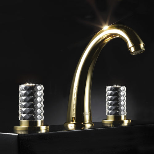 Miscelatore doppio comando per lavabo - 78 005 - Griferías Maier - da appoggio / in oro / da bagno