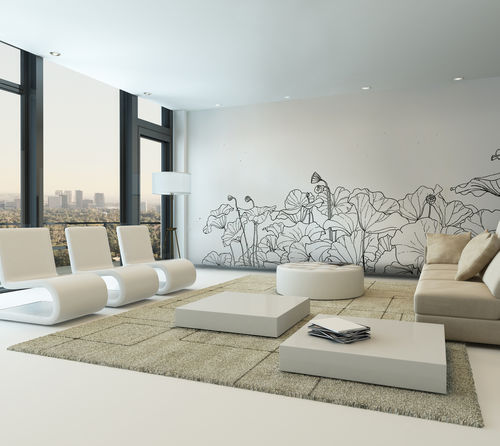 Carta da parati design originale - JAPON FLEURS - In Création - contemporanea / con motivi floreali