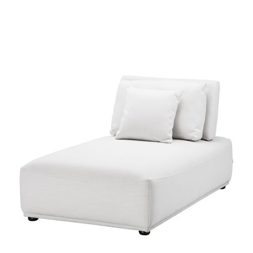 Chaise longue contemporanea - MONDIAL - EICHHOLTZ - in tessuto / con rotelle / bianca