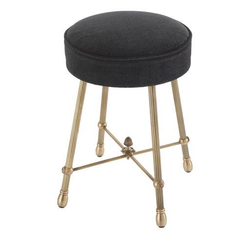 Sgabello contemporaneo - WEBSTER - EICHHOLTZ - con supporto in ottone / imbottito / rotondo