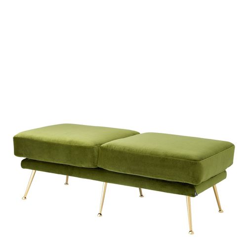 Divanetto imbottito vintage - TAHOE - EICHHOLTZ - in tessuto / in ottone / verde