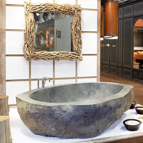 Vasca da bagno da appoggio - RIVER STONE - SDA Decoration - ghisa minerale