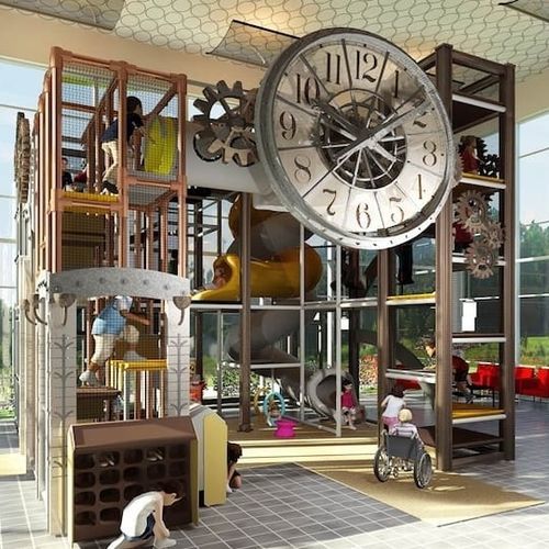 Struttura ludica per parco giochi - CONTAINED – MEDIUM - Soft Play LLC - per edifici pubblici / da interno / in metallo