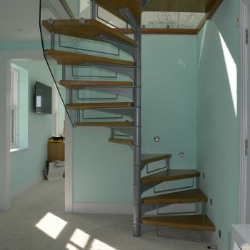 Scala a chiocciola - SCANDINIAVIAN SQUARIALS - British Spirals & Castings - con gradini in legno / con struttura in metallo / tradizionale