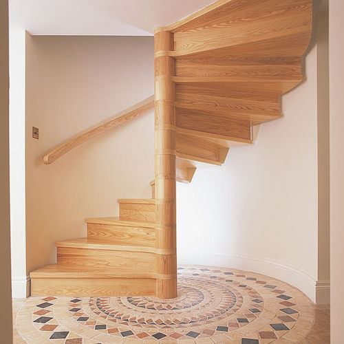 Scala a chiocciola - SPW-1 SERIES - British Spirals & Castings - con gradini in legno / con struttura in legno / contemporanea