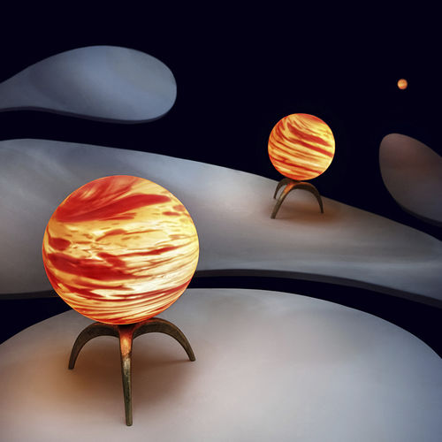 Lampada da tavolo - SUNSET  - Semeur d'étoiles - in bronzo / in vetro soffiato / contemporanea