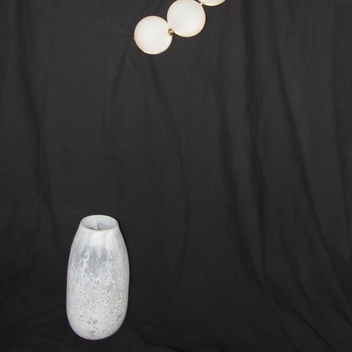 Vaso contemporaneo - LUNES - Semeur d'étoiles - in vetro soffiato / fatto a mano / bianco