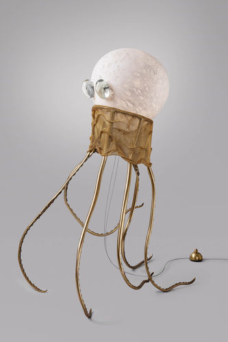 Scultura in ottone - PIEUVRE - Semeur d'étoiles - in vetro soffiato / in tessuto / da appoggio