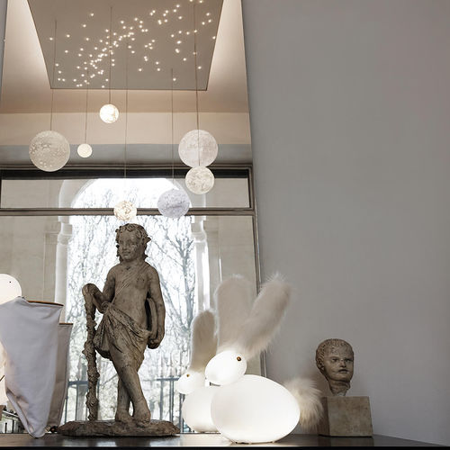 Scultura in ottone - LAPIN - Semeur d'étoiles - in vetro soffiato / da appoggio / contract