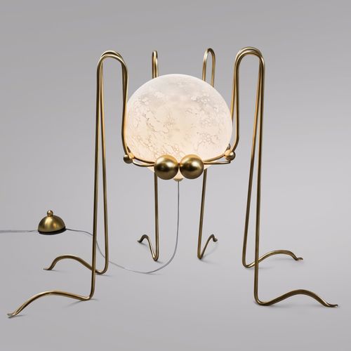 Scultura in ottone - ARAIGNÉE - Semeur d'étoiles - in vetro soffiato / da appoggio / contract
