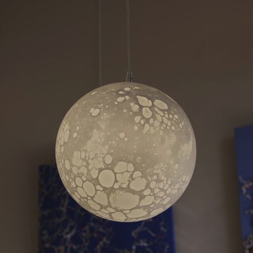 Lampada a sospensione - LUNE - Semeur d'étoiles - in vetro soffiato / design originale / con cavo