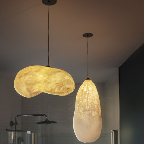 Lampada a sospensione - M&Eacute;T&Eacute;ORES - Semeur d'étoiles - in metallo / in vetro soffiato / design organico