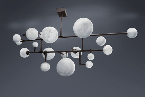 Lampadario contemporaneo - EQUILIBRE  - Semeur d'étoiles - in vetro / in ottone / contract