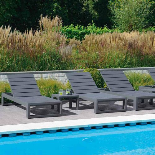 Lettino prendisole contemporaneo - VITORIA - BOREK parasols | outdoorfurniture - in alluminio / da giardino / reclinabile