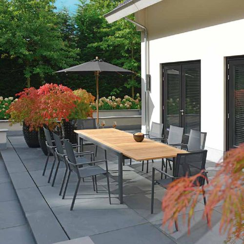 Sedia contemporanea - SORIA - BOREK parasols | outdoorfurniture - da giardino / in Batyline® / con supporto in acciaio inossidabile