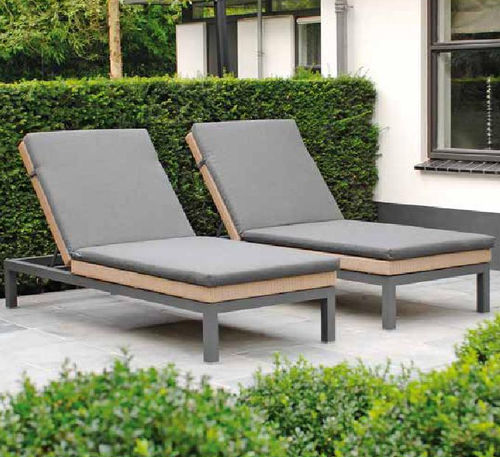 Lettino prendisole contemporaneo - GENEVA - BOREK parasols | outdoorfurniture - in Sunbrella® / in fibre sintetiche / in alluminio