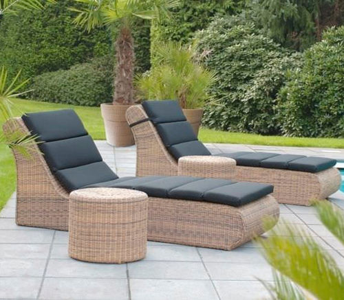 Lettino prendisole contemporaneo - BALI - BOREK parasols | outdoorfurniture - in Sunbrella® / in fibre sintetiche / da giardino