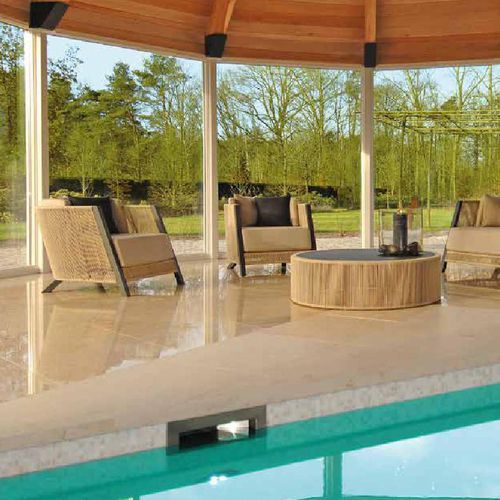 Tavolino basso contemporaneo - COSENZA - BOREK parasols | outdoorfurniture - in alluminio / in corda / rotondo