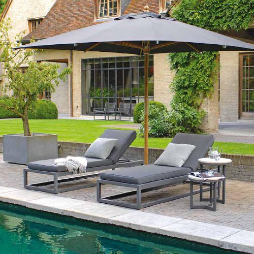 Lettino prendisole contemporaneo - CALCARA - BOREK parasols | outdoorfurniture - in Sunbrella® / in corda / in alluminio