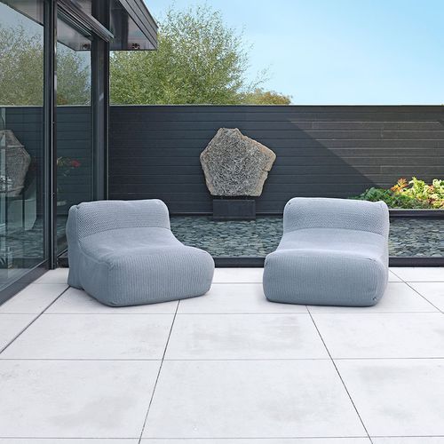 Chauffeuse contemporanea - LENO - BOREK parasols | outdoorfurniture - in tessuto resistente all'acqua / grigia / da giardino