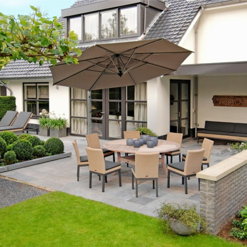 Ombrellone rotondo - RODI - BOREK parasols | outdoorfurniture - orientabile / laterale / in Batyline®