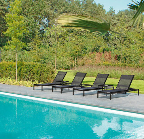 Lettino prendisole contemporaneo - IBIZA - BOREK parasols | outdoorfurniture - in Batyline® / in alluminio / da giardino