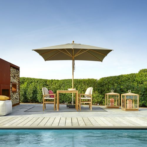 Ombrellone quadrato - BALI - Jardinico - in legno massiccio / in poliestere / contract