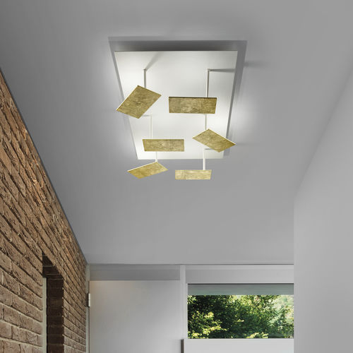 Plafoniera contemporanea - TIME 2107/PL 40-50-80 - BRAGA F.LLI s.n.c. - rettangolare / in metallo / LED