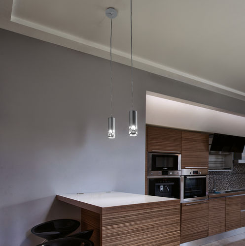 Lampada a sospensione - QUESO - BRAGA F.LLI s.n.c. - in metallo / contemporanea / con cavo