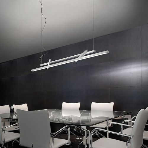 Luce a sospensione - DIGIT 2068/S - BRAGA F.LLI s.n.c. - LED / lineare / in metallo