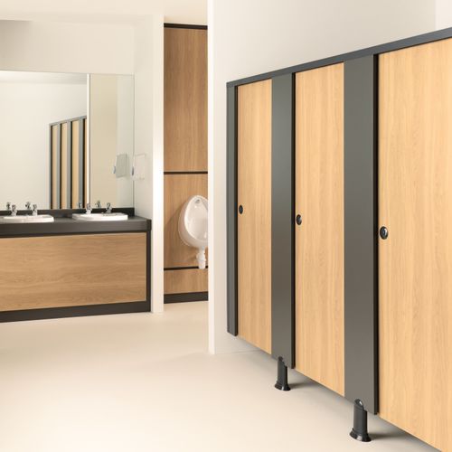 Cabina per bagni pubblici in laminato - EXPRESS - Venesta - per toilette / per edifici pubblici
