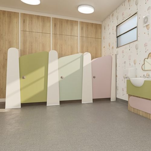 Cabina per bagni pubblici in HPL - LOLLIPOP  - Venesta - per toilette / per scuola materna