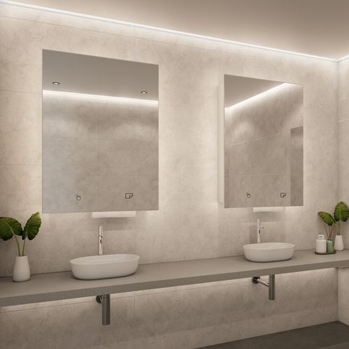 Specchio da bagno a muro - Venesta - contract / contemporaneo / rettangolare