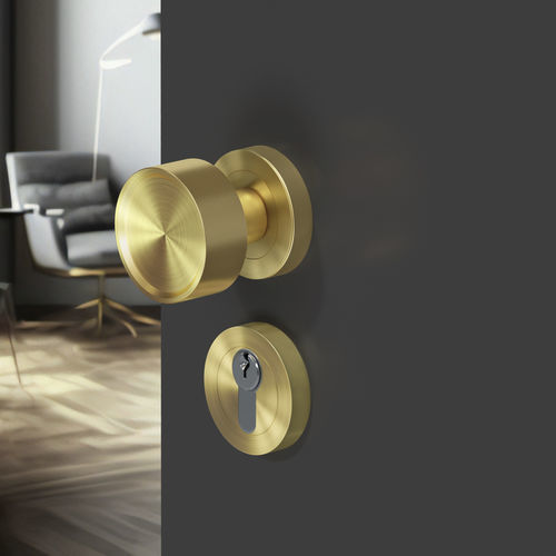 Pomello per porta contemporaneo - EK530 R2 88 ESR700 KS 88 - Karcher Design - in acciaio inossidabile / satinato