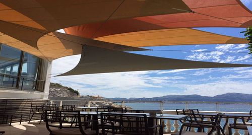 Vela ombreggiante contract - Atelier Aude Cayatte - triangolare / rettangolare / in tessuto