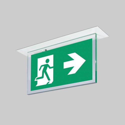 Illuminazione di emergenza da incasso a soffitto - EME - Climar, S.A. - rettangolare / LED / in PMMA