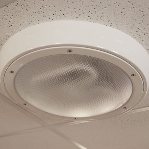 Plafoniera contemporanea - PROFILE ANTI-LIGATURE - ASD Lighting - rotonda / in alluminio / in acciaio