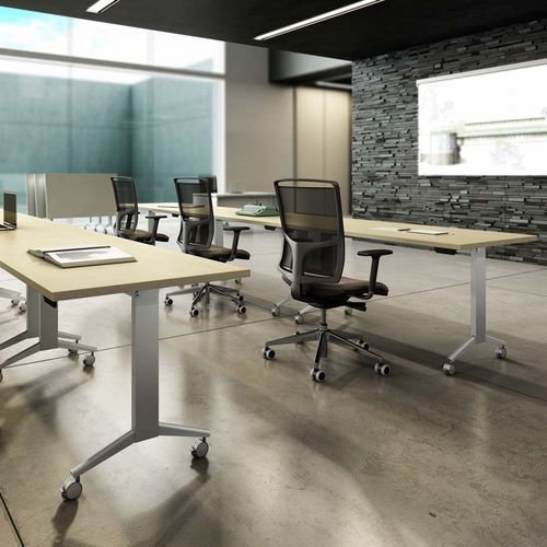 Tavolo per corsi di formazione contemporaneo - FOLDING - Styloffice S.p.a. - in legno / con supporto in metallo / rettangolare
