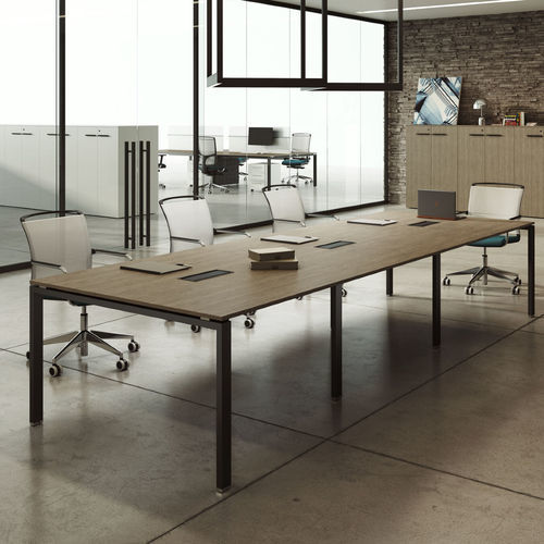 Tavolo da riunione contemporaneo - SEDICINONI S1 - Styloffice S.p.a. - in legno / in alluminio / con supporto in metallo