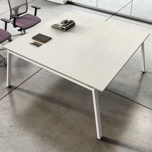 Tavolo da riunione contemporaneo - SEDICINONI S3 - Styloffice S.p.a. - in legno / in alluminio / con supporto in metallo